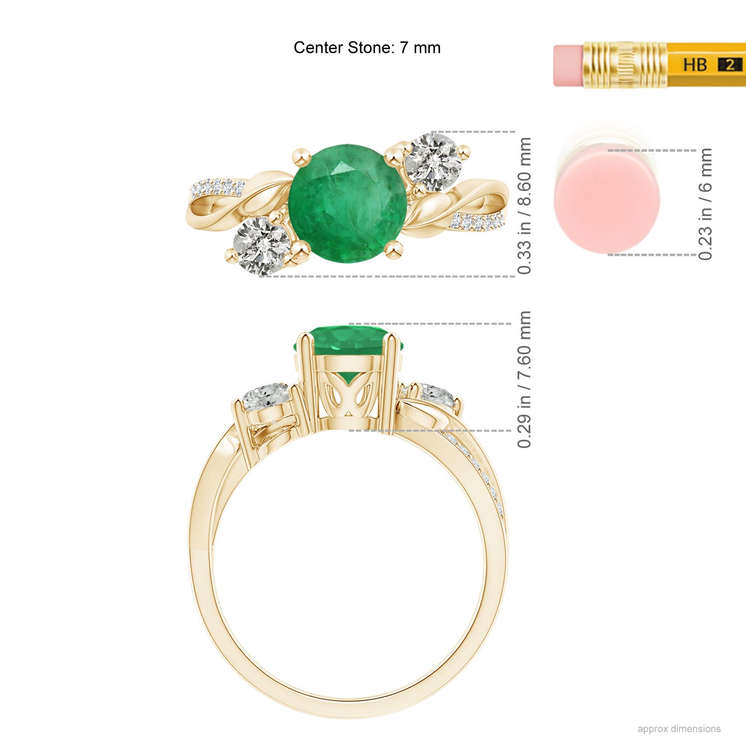 A - Emerald / 1.58 CT / 14 KT Yellow Gold