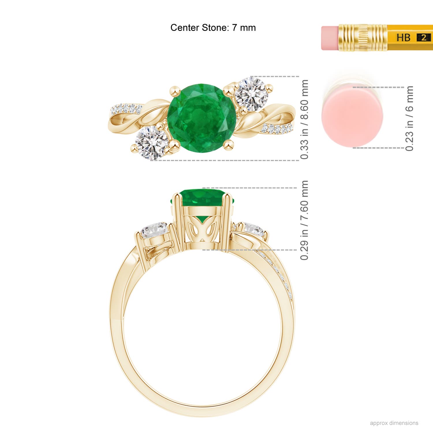 AA - Emerald / 1.58 CT / 14 KT Yellow Gold