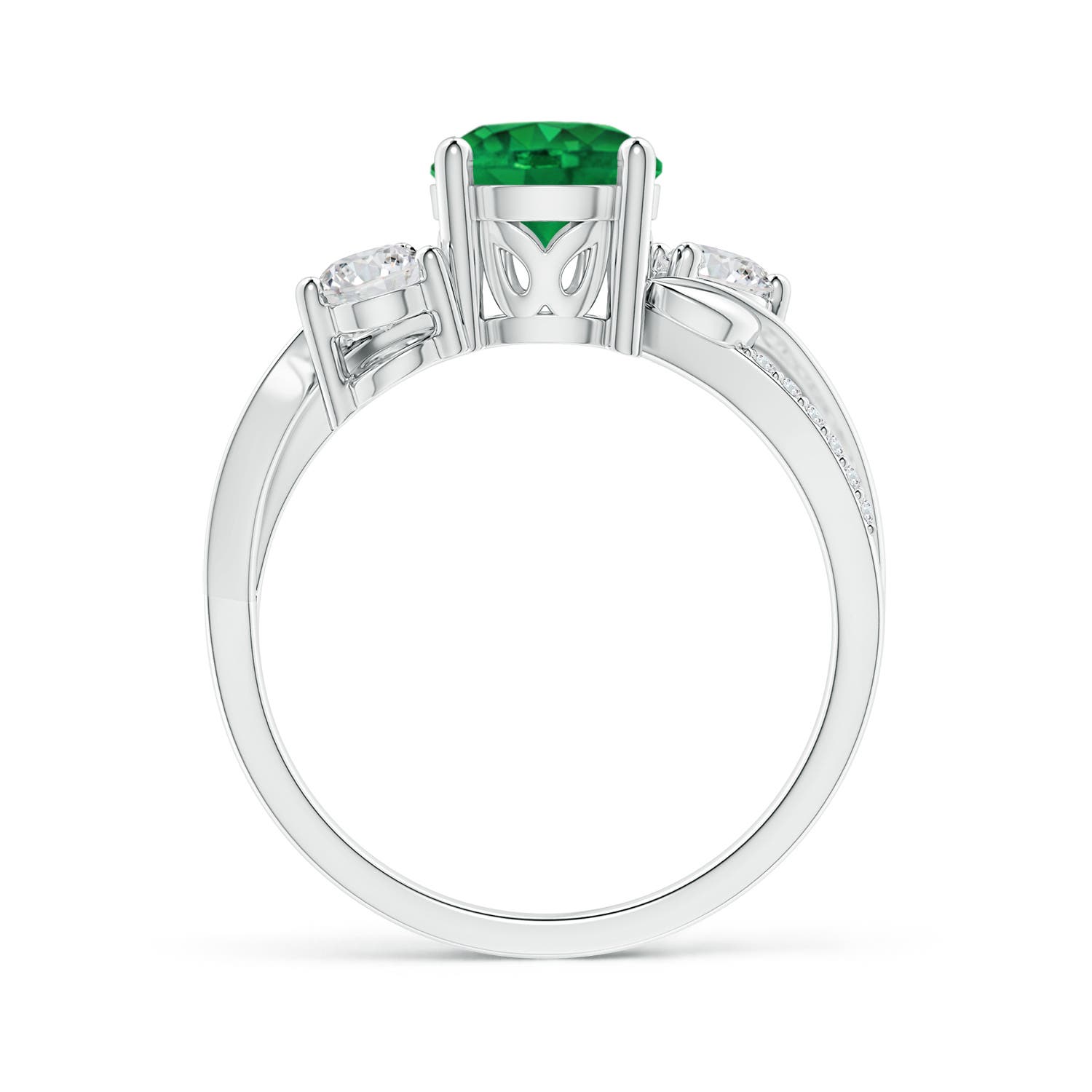 AAA - Emerald / 1.58 CT / 14 KT White Gold