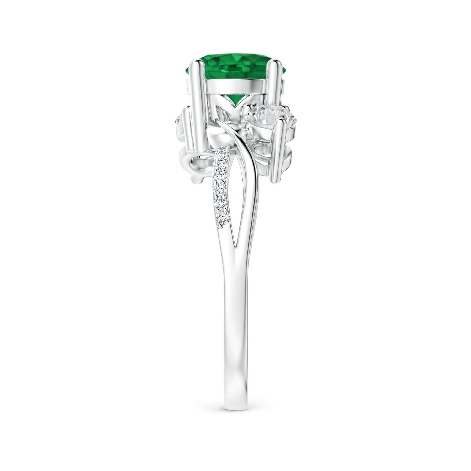 AAA - Emerald / 1.58 CT / 14 KT White Gold