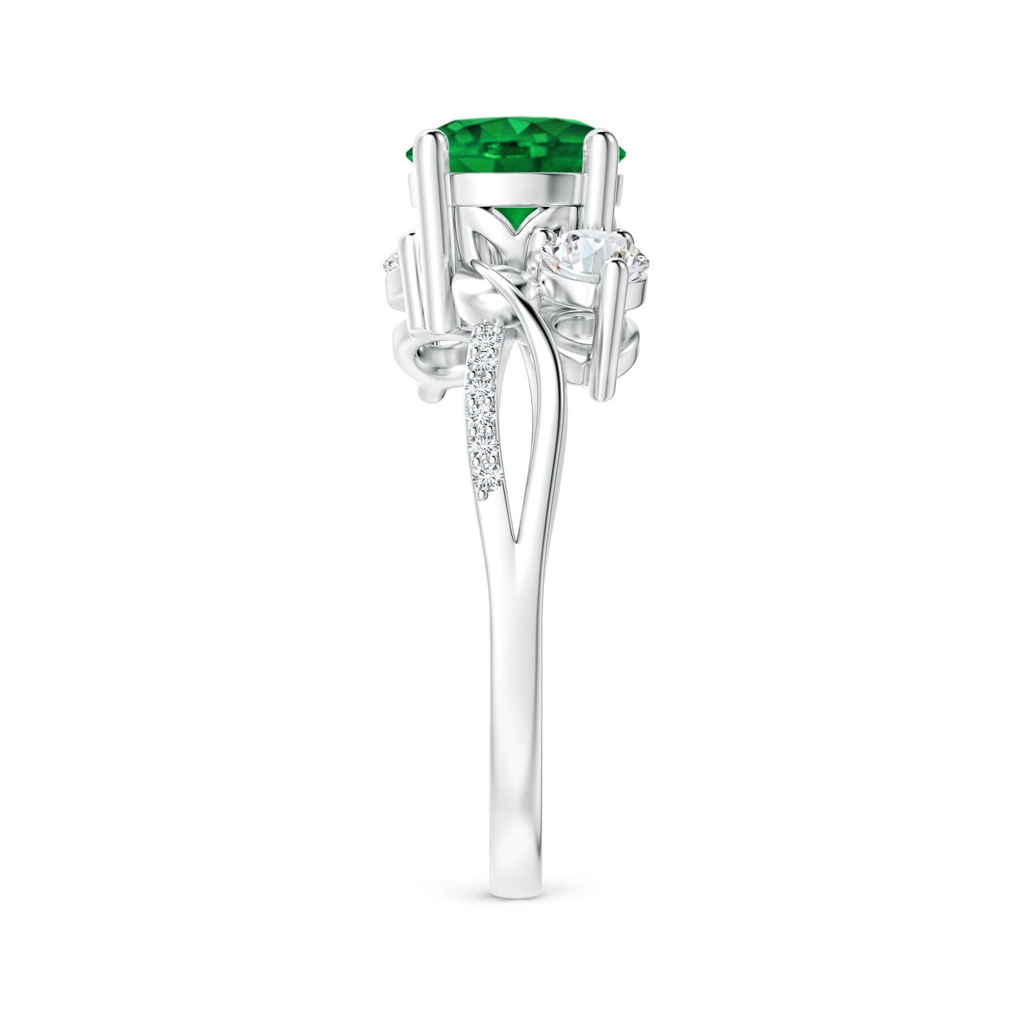 AAAA - Emerald / 1.58 CT / 14 KT White Gold