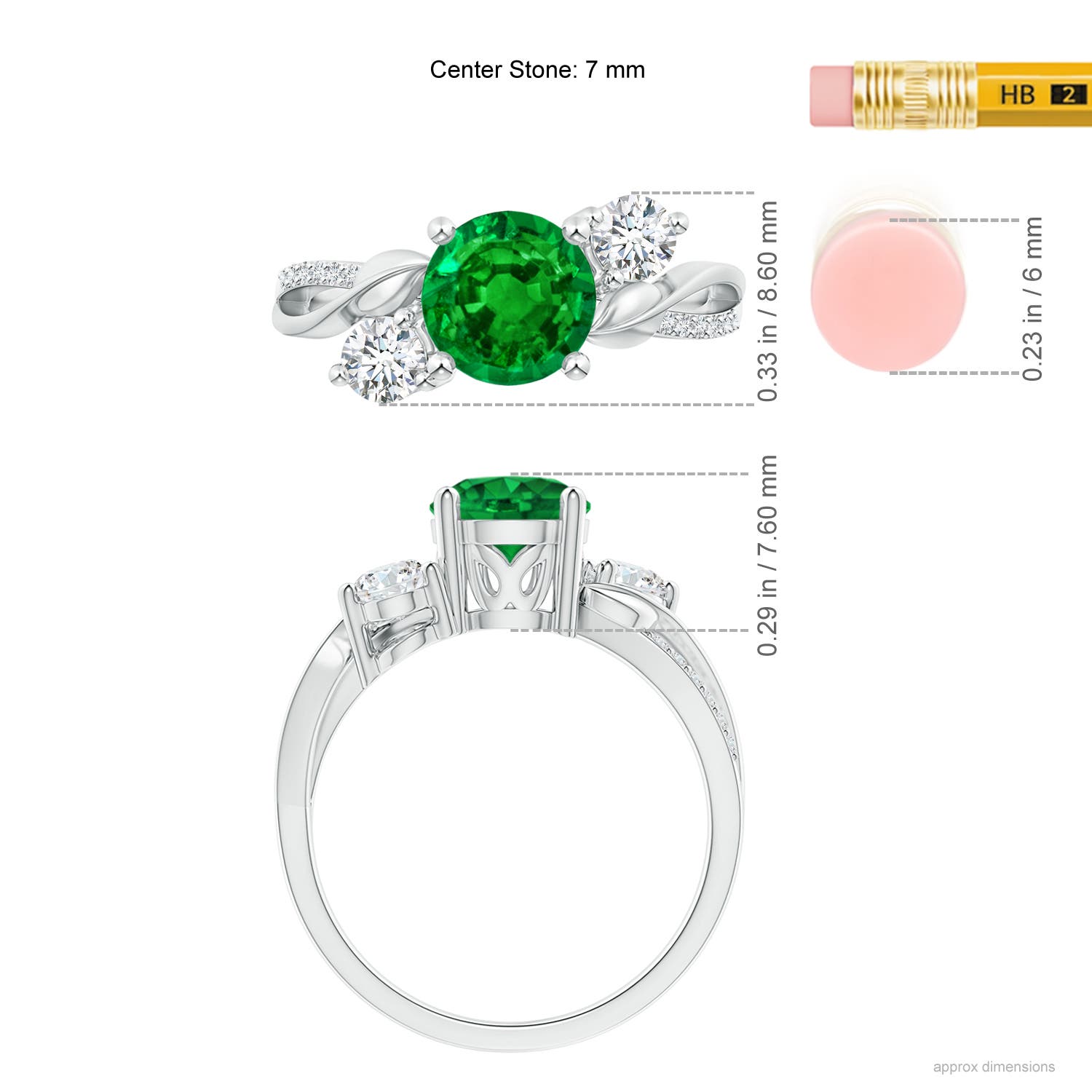 AAAA - Emerald / 1.58 CT / 14 KT White Gold