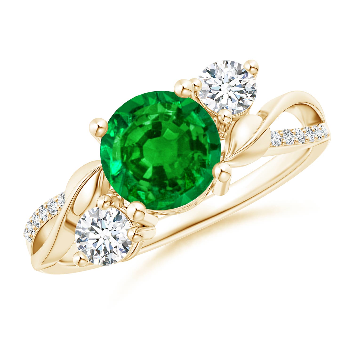 AAAA - Emerald / 1.58 CT / 14 KT Yellow Gold