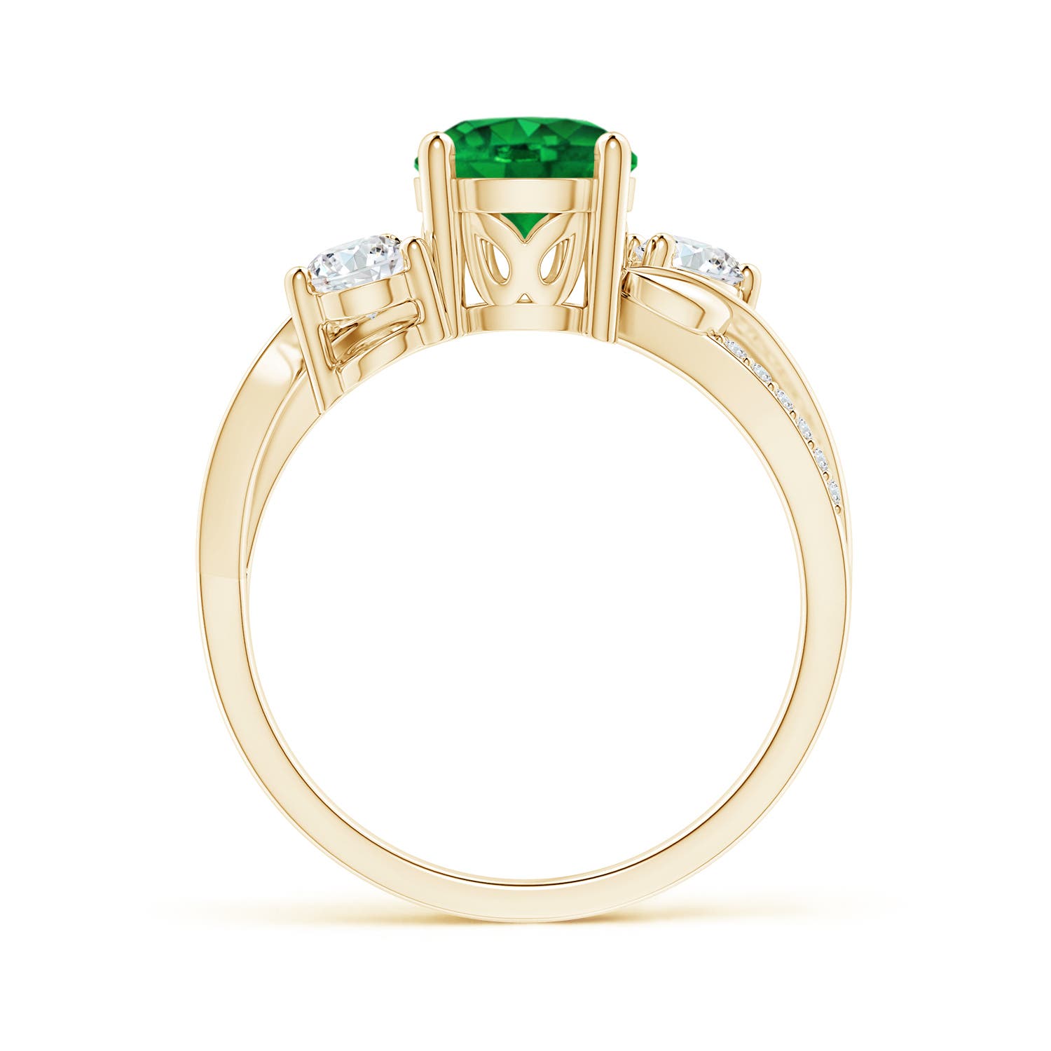 AAAA - Emerald / 1.58 CT / 14 KT Yellow Gold