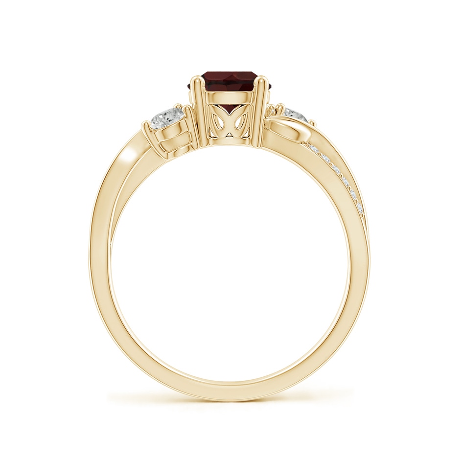 6mm A Garnet and Diamond Twisted Vine Ring in Yellow Gold side 199