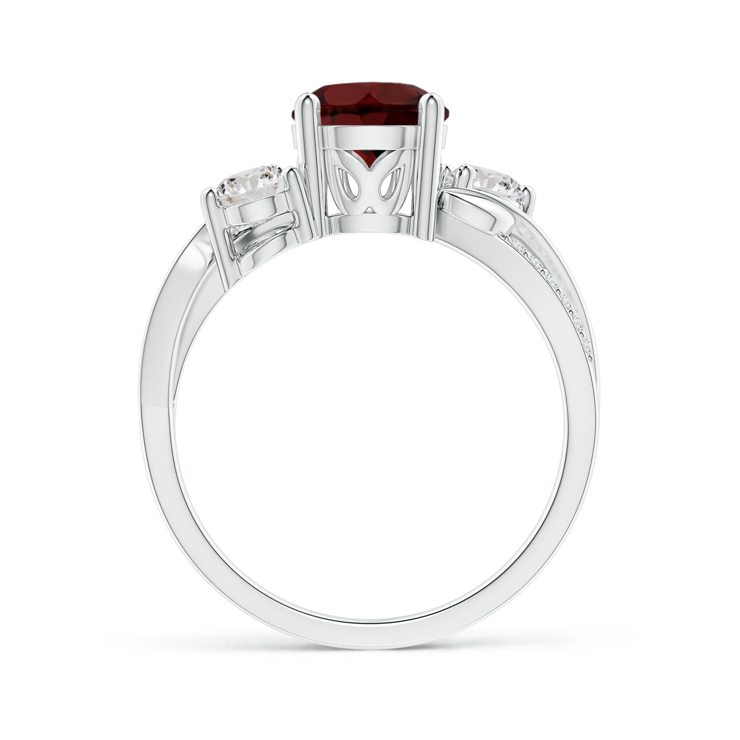 AA - Garnet / 1.88 CT / 14 KT White Gold