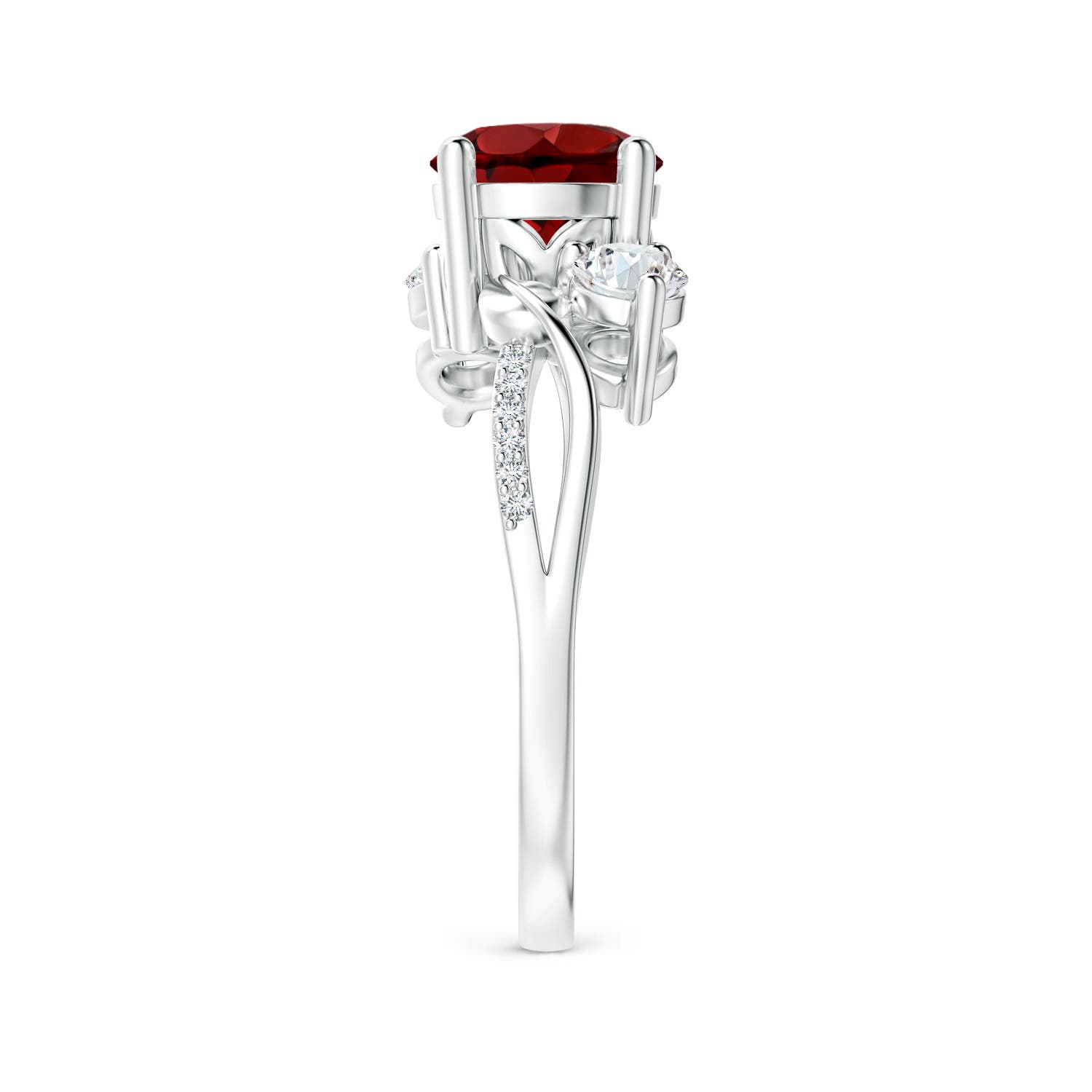 AAAA - Garnet / 1.88 CT / 14 KT White Gold