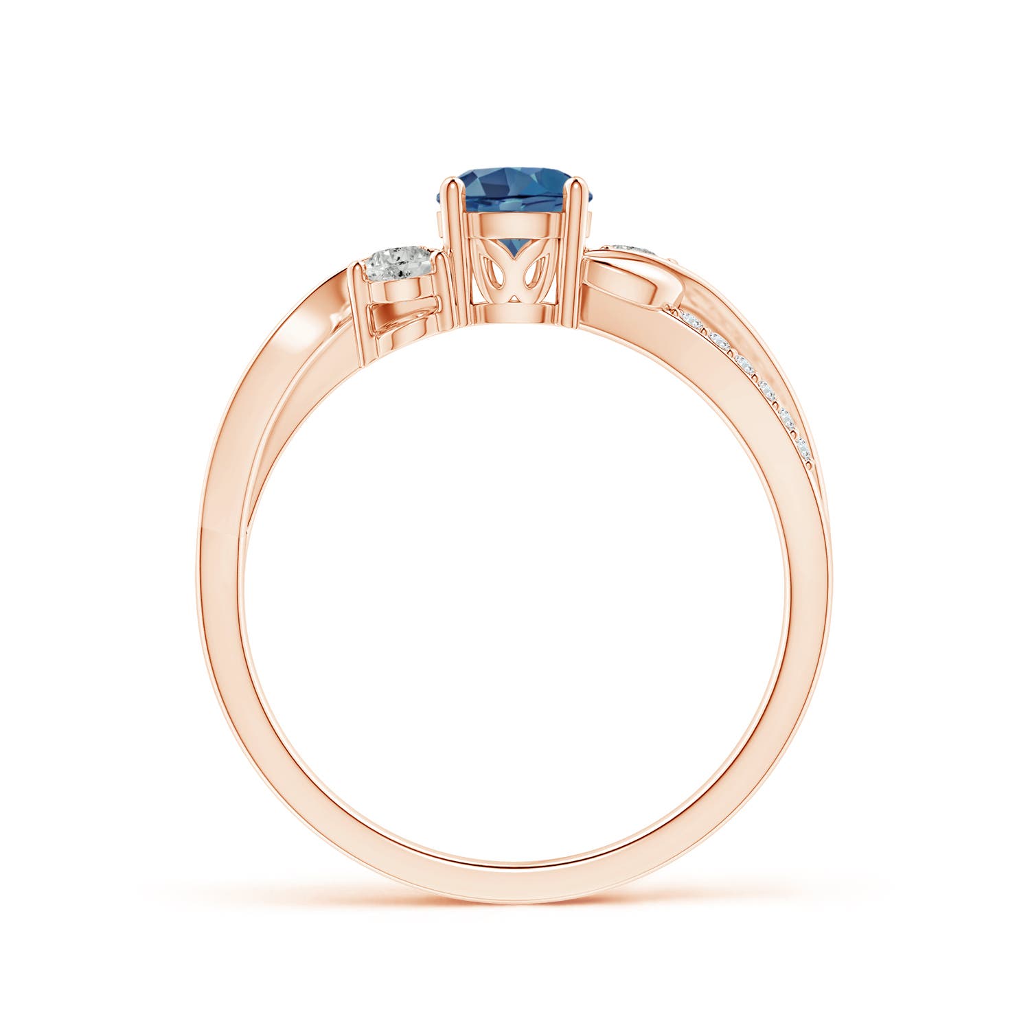 A - London Blue Topaz / 0.8 CT / 14 KT Rose Gold