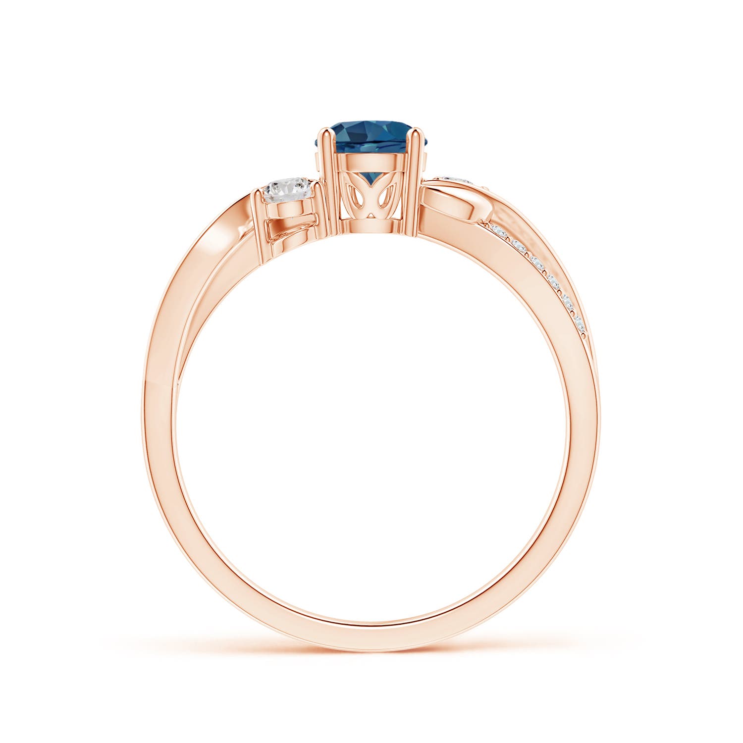 AA - London Blue Topaz / 0.8 CT / 14 KT Rose Gold