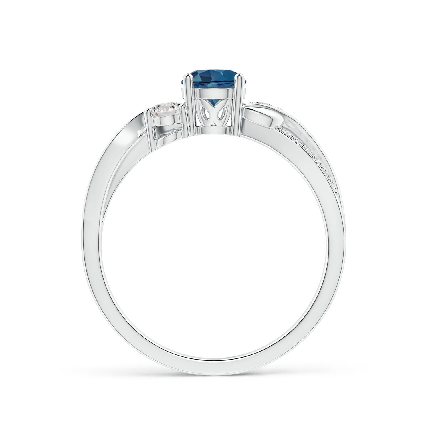 AA - London Blue Topaz / 0.8 CT / 14 KT White Gold