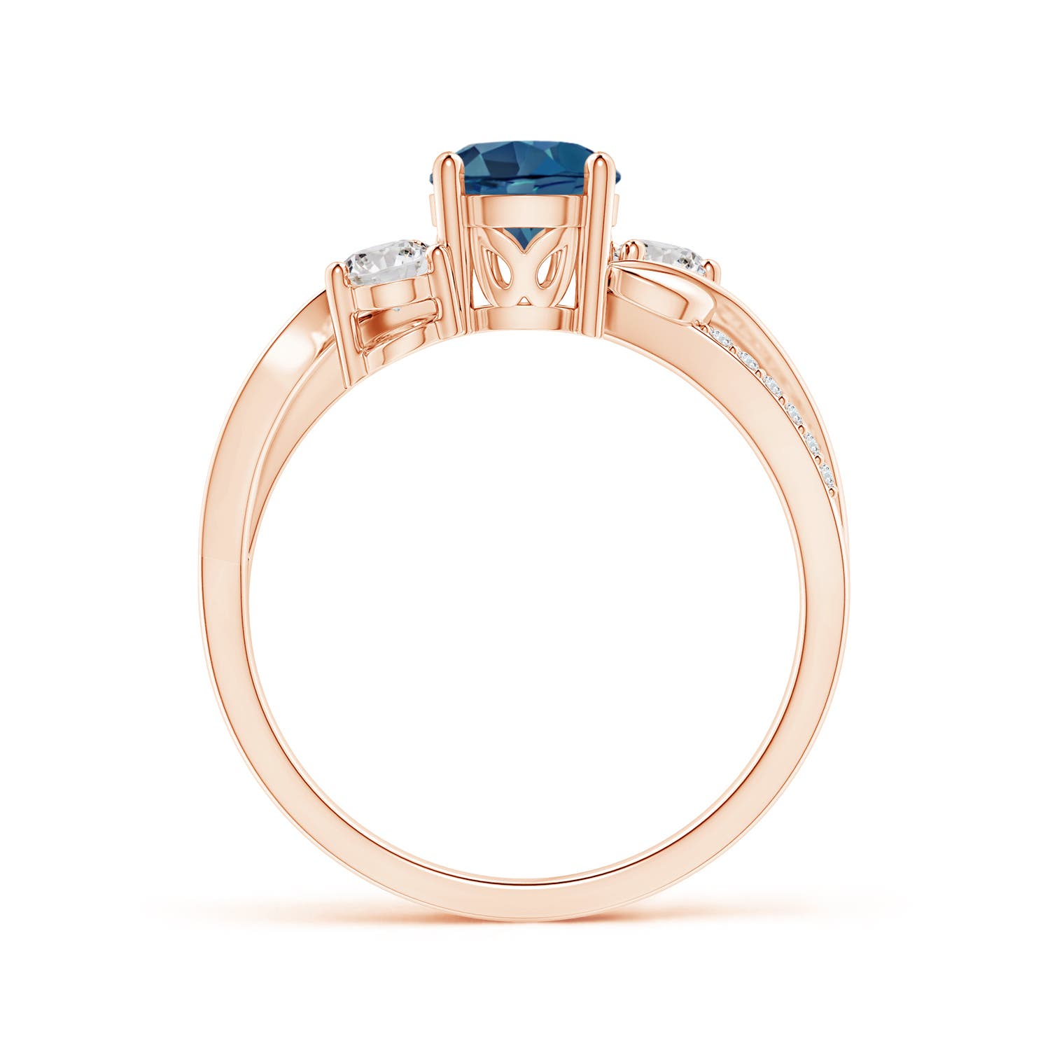 AA - London Blue Topaz / 1.22 CT / 14 KT Rose Gold