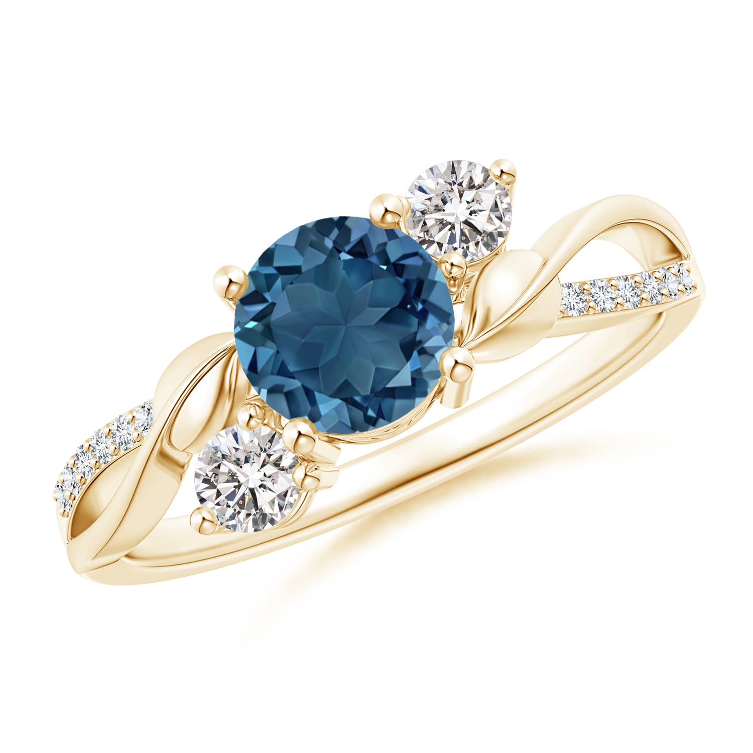 AA - London Blue Topaz / 1.22 CT / 14 KT Yellow Gold