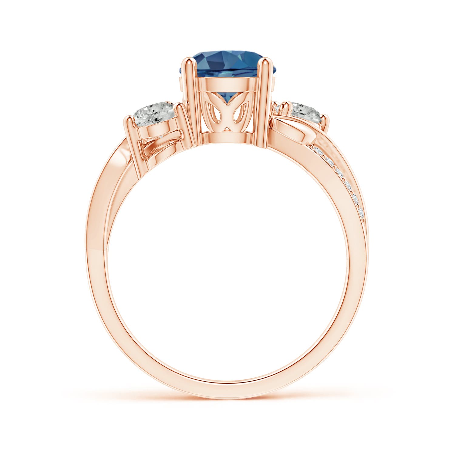 A - London Blue Topaz / 1.93 CT / 14 KT Rose Gold