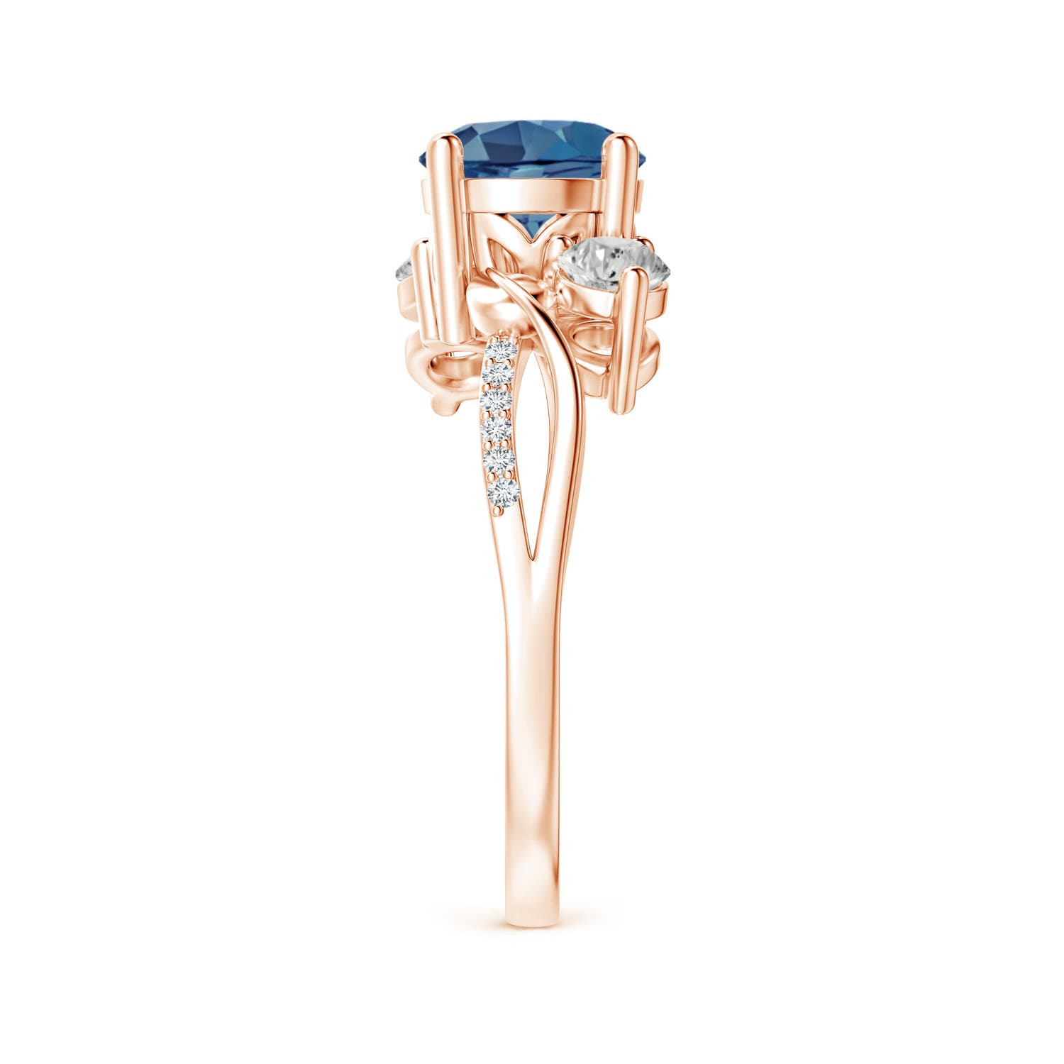 A - London Blue Topaz / 1.93 CT / 14 KT Rose Gold