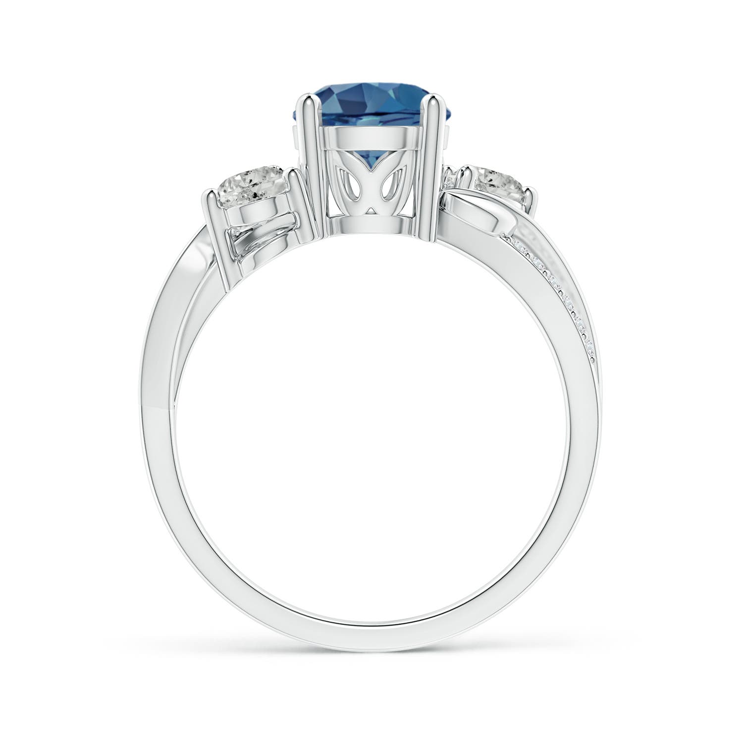 A - London Blue Topaz / 1.93 CT / 14 KT White Gold