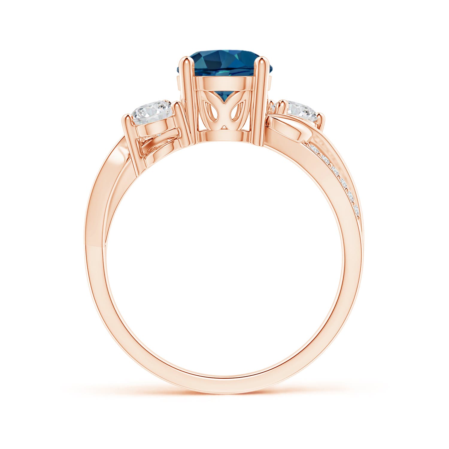 AAA - London Blue Topaz / 1.93 CT / 14 KT Rose Gold