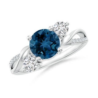 Round AAA London Blue Topaz
