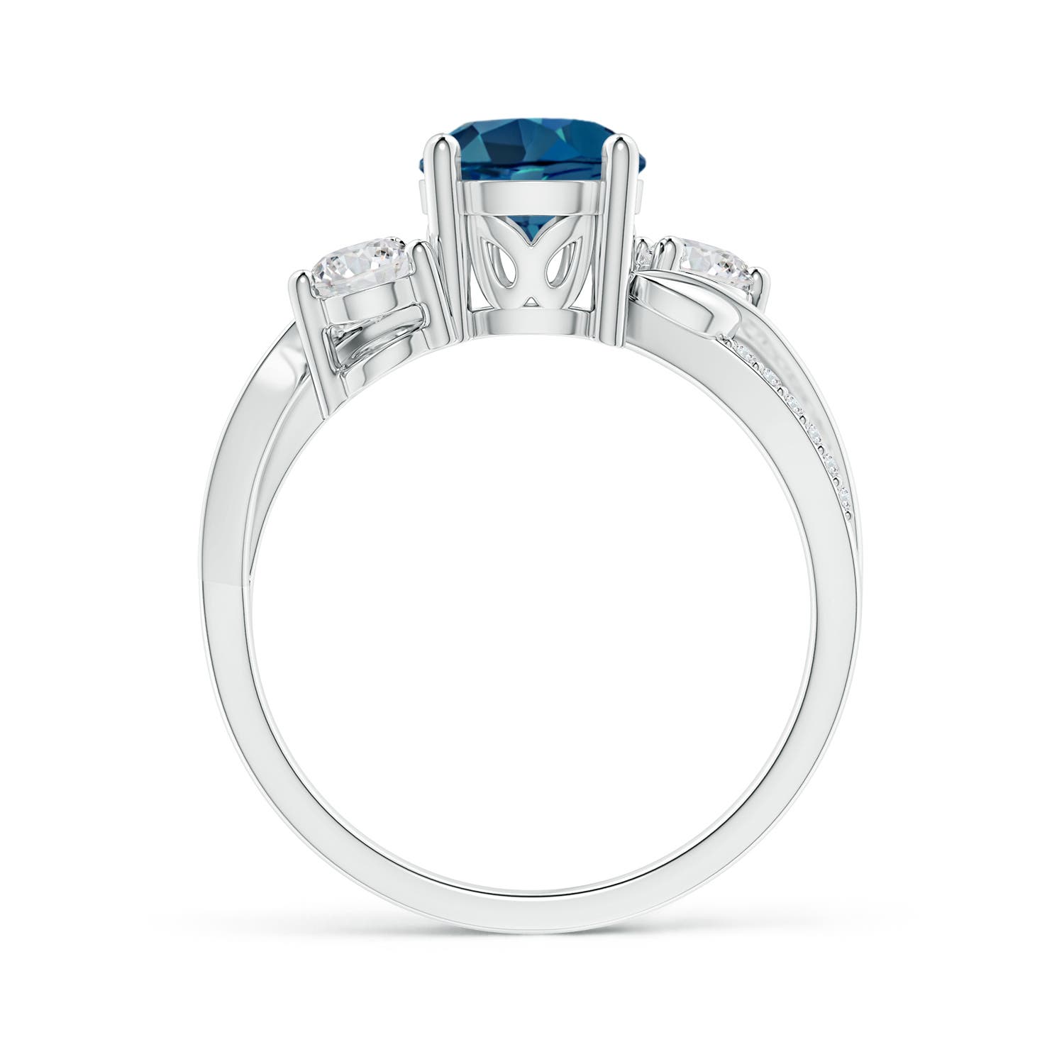 AAA - London Blue Topaz / 1.93 CT / 14 KT White Gold