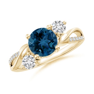 Round AAA London Blue Topaz
