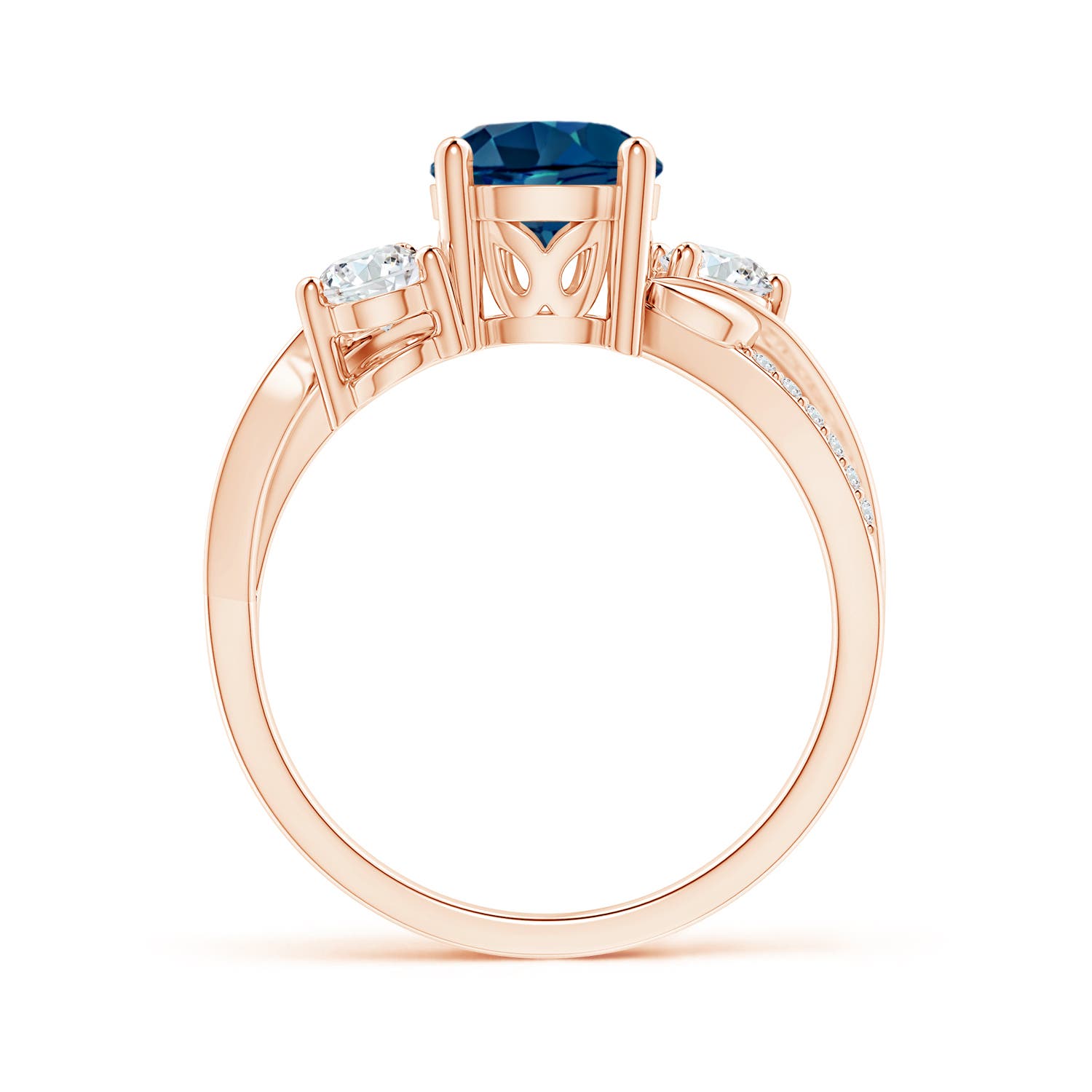 AAAA - London Blue Topaz / 1.93 CT / 14 KT Rose Gold