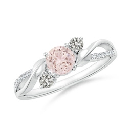 Three Stone Morganite Three Stone Rings