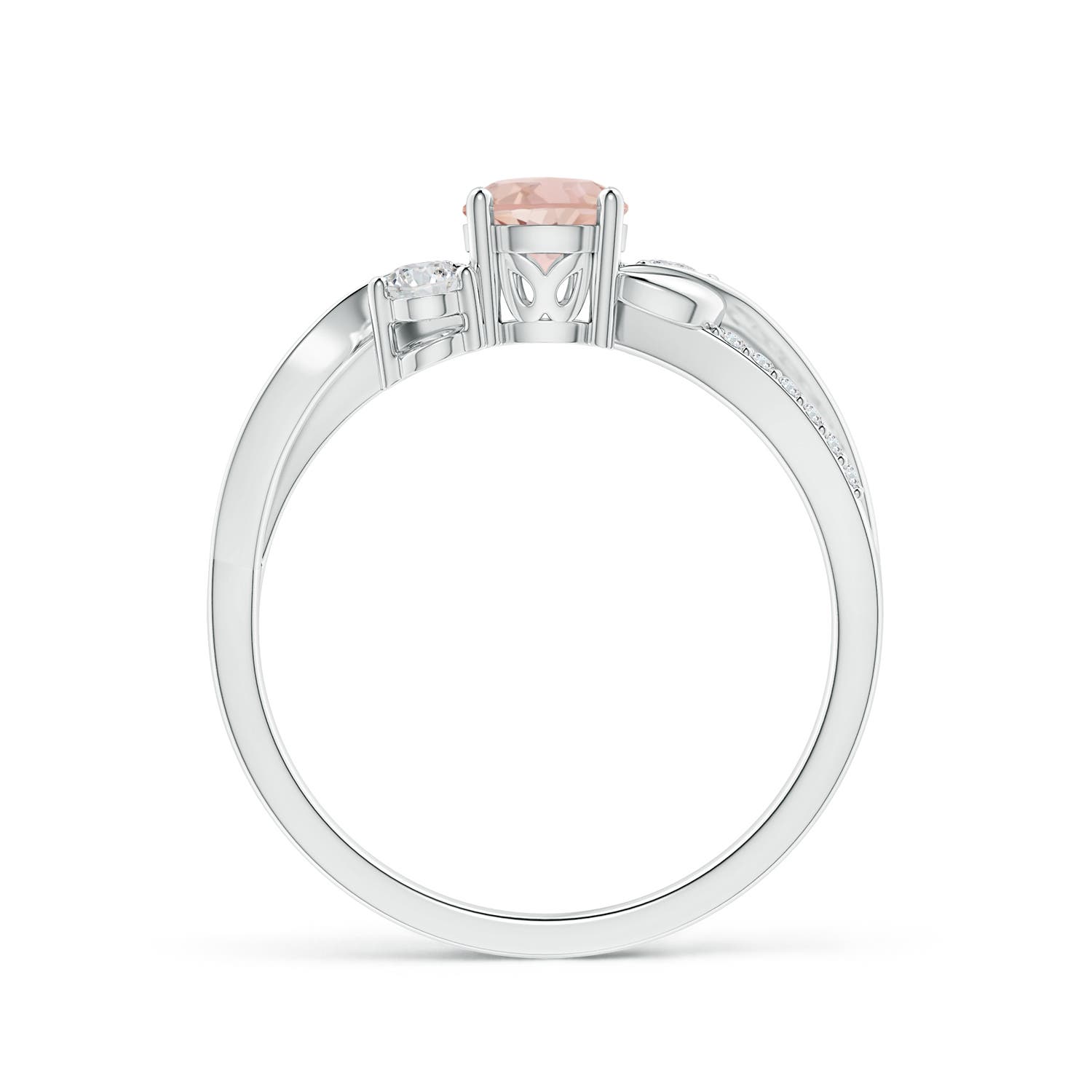 AAA - Morganite / 0.62 CT / 14 KT White Gold