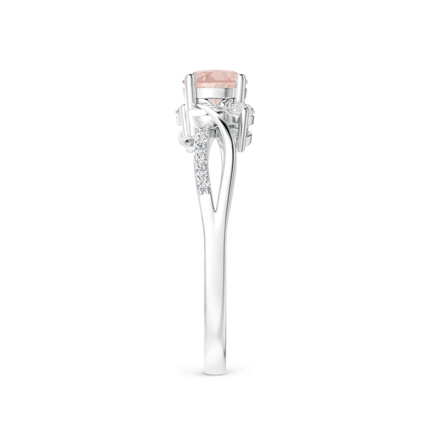 AAA - Morganite / 0.62 CT / 14 KT White Gold