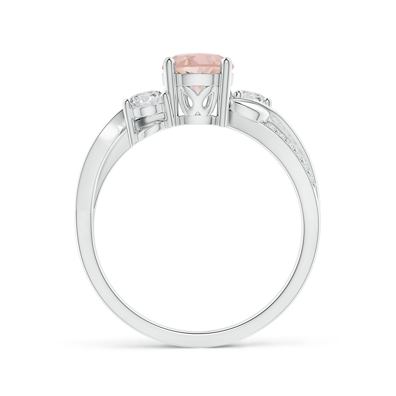 AAA - Morganite / 0.97 CT / 14 KT White Gold