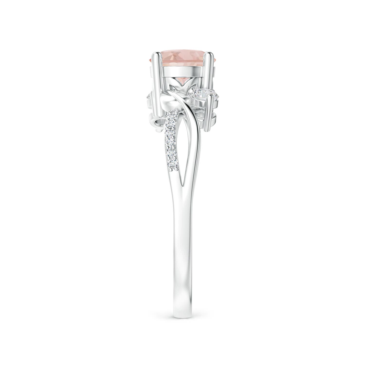 AAA - Morganite / 0.97 CT / 14 KT White Gold