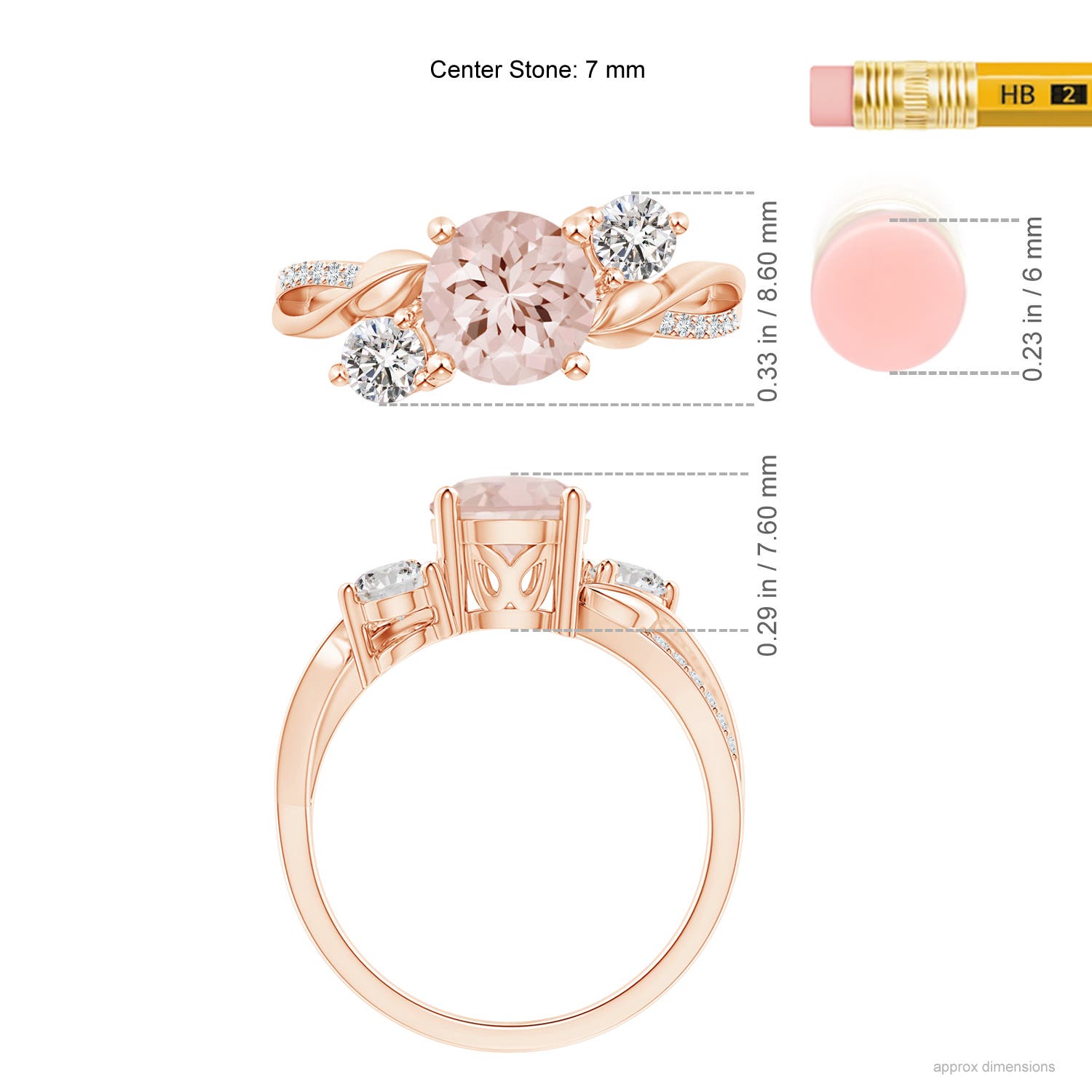 AA - Morganite / 1.48 CT / 14 KT Rose Gold