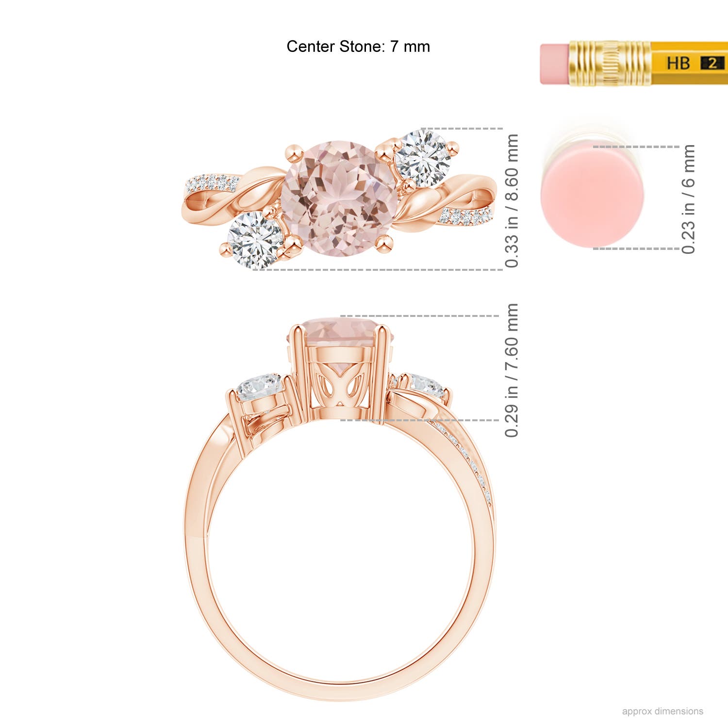 AAA - Morganite / 1.48 CT / 14 KT Rose Gold