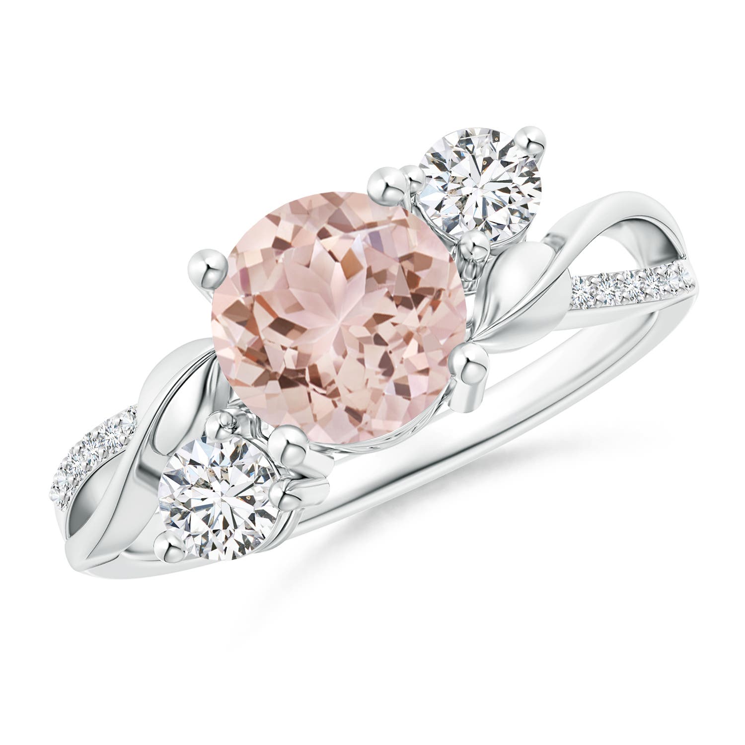 AAA - Morganite / 1.48 CT / 14 KT White Gold