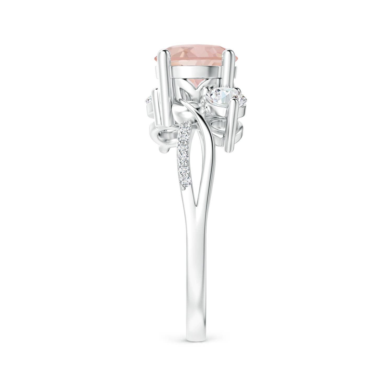 AAAA - Morganite / 1.48 CT / 14 KT White Gold