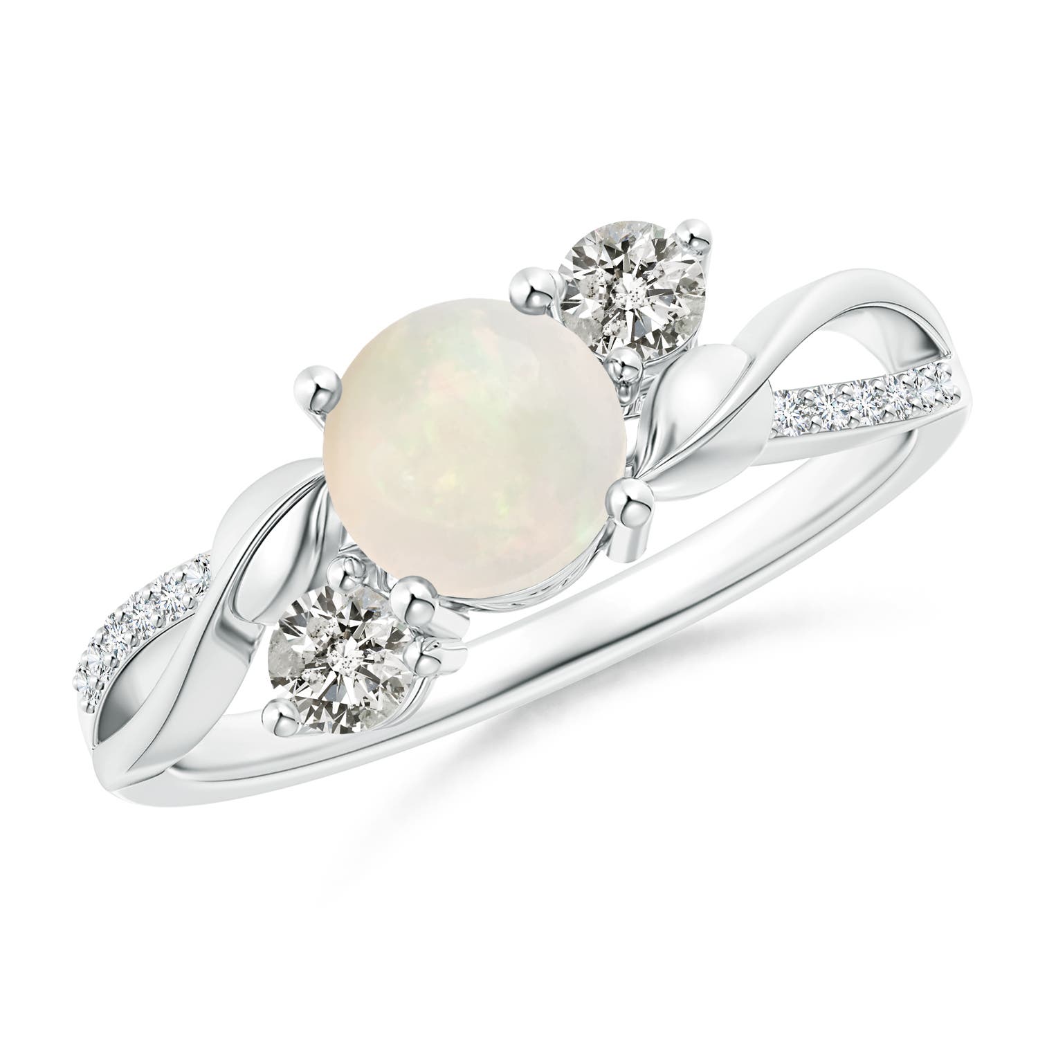 A - Opal / 0.77 CT / 14 KT White Gold