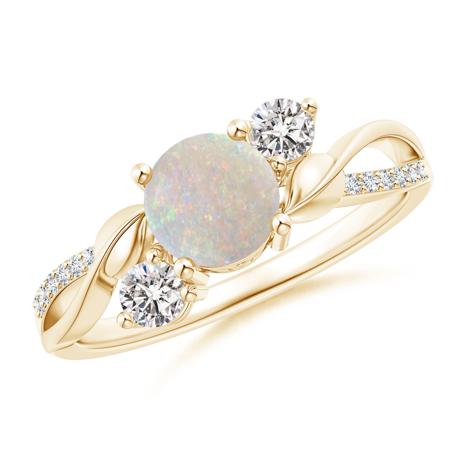 AA - Opal / 0.77 CT / 14 KT Yellow Gold