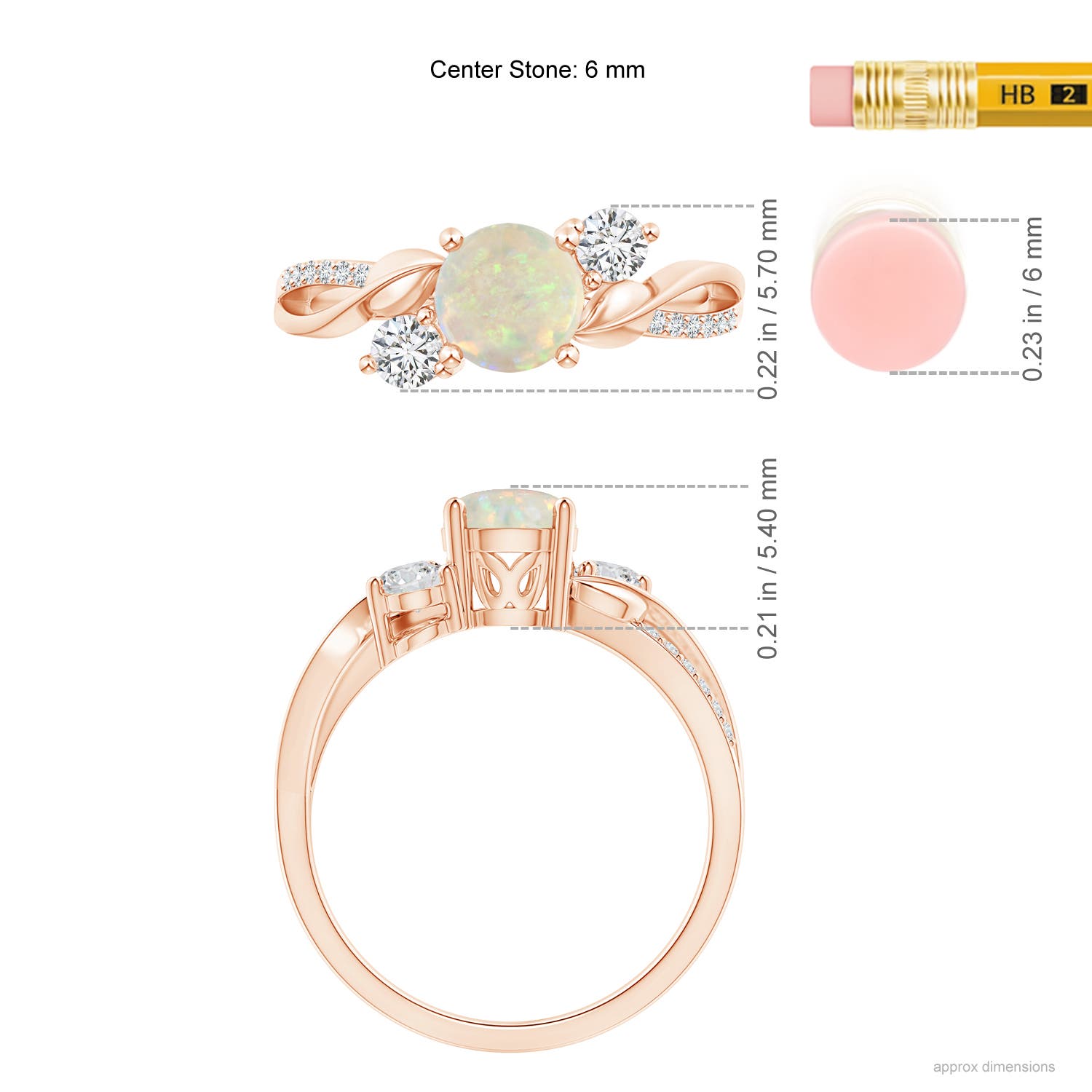 AAA - Opal / 0.77 CT / 14 KT Rose Gold