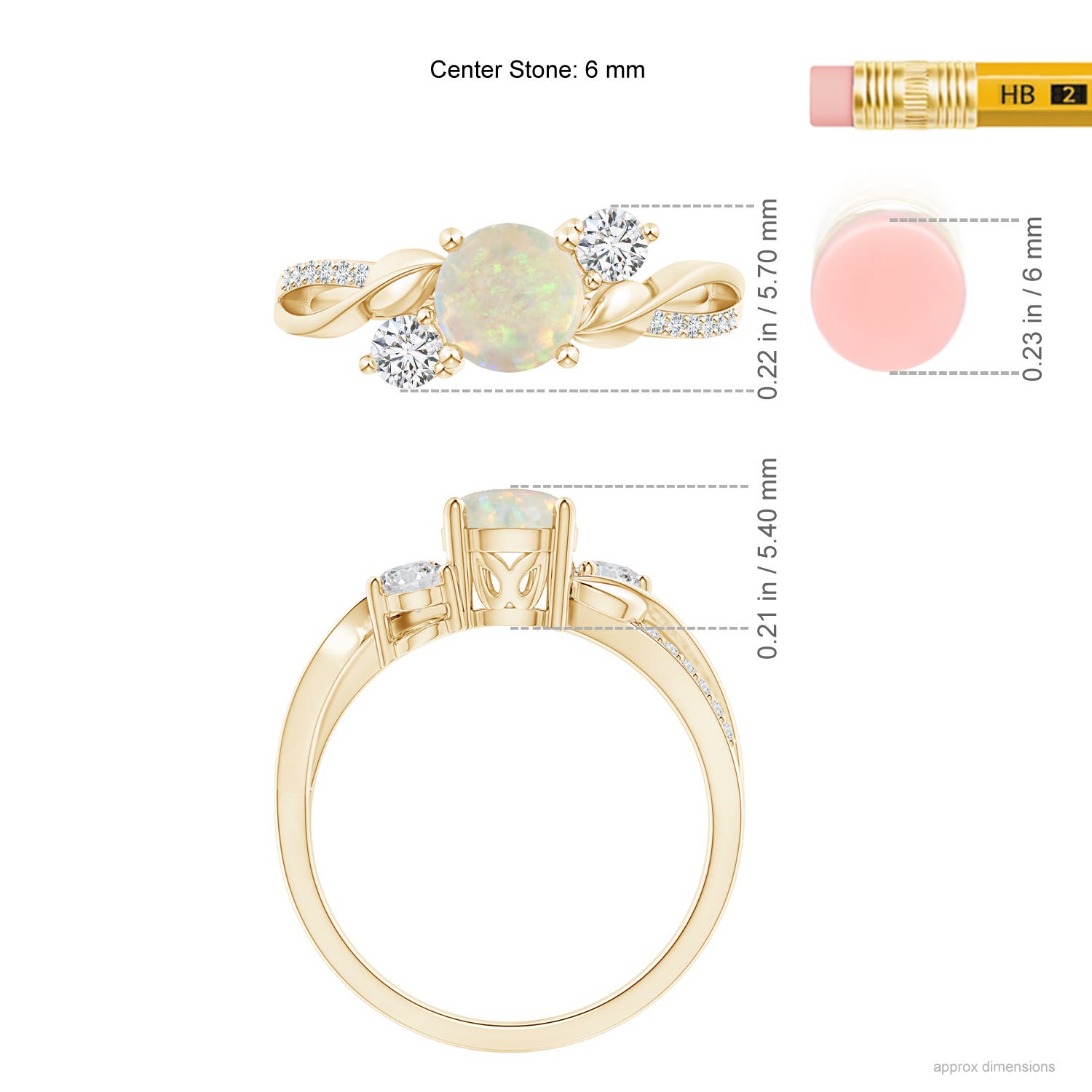 AAA - Opal / 0.77 CT / 14 KT Yellow Gold