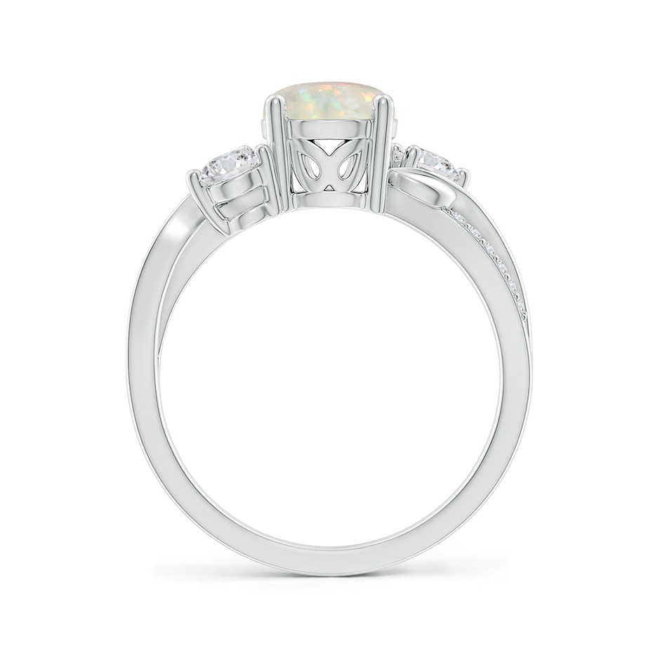7mm AAA Opal and Diamond Twisted Vine Ring in P950 Platinum side 199