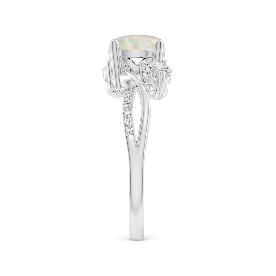 7mm AAA Opal and Diamond Twisted Vine Ring in P950 Platinum side 299