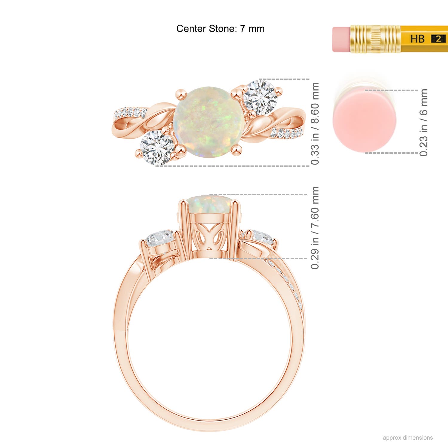 AAA - Opal / 1.13 CT / 14 KT Rose Gold