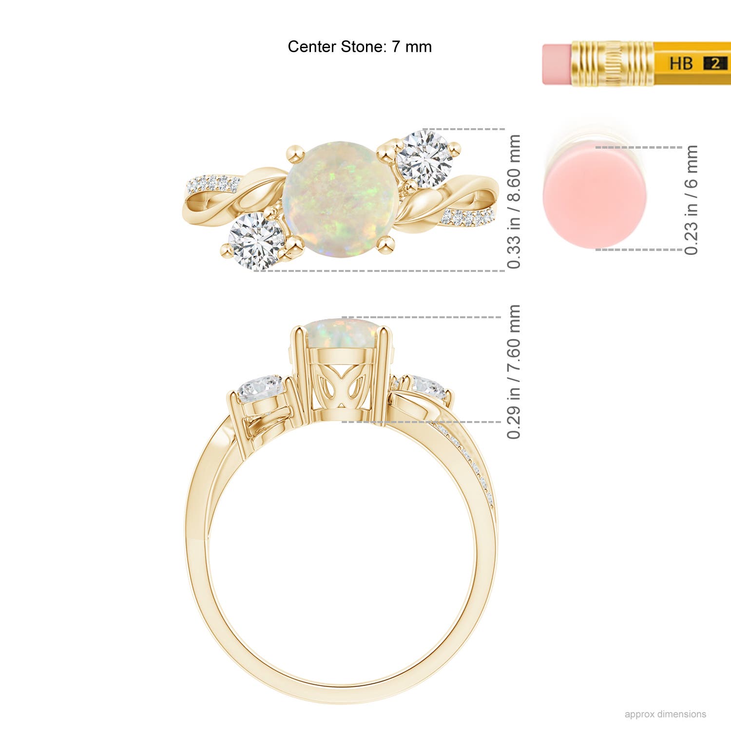 AAA - Opal / 1.13 CT / 14 KT Yellow Gold