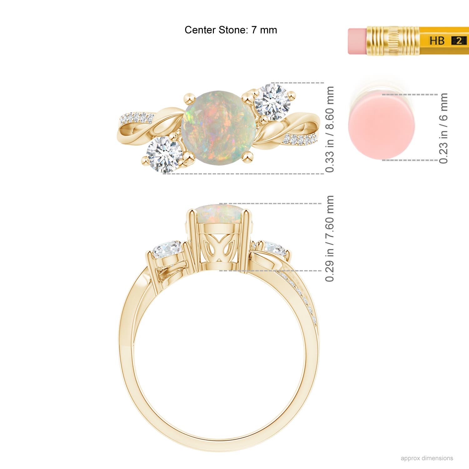 AAAA - Opal / 1.13 CT / 14 KT Yellow Gold