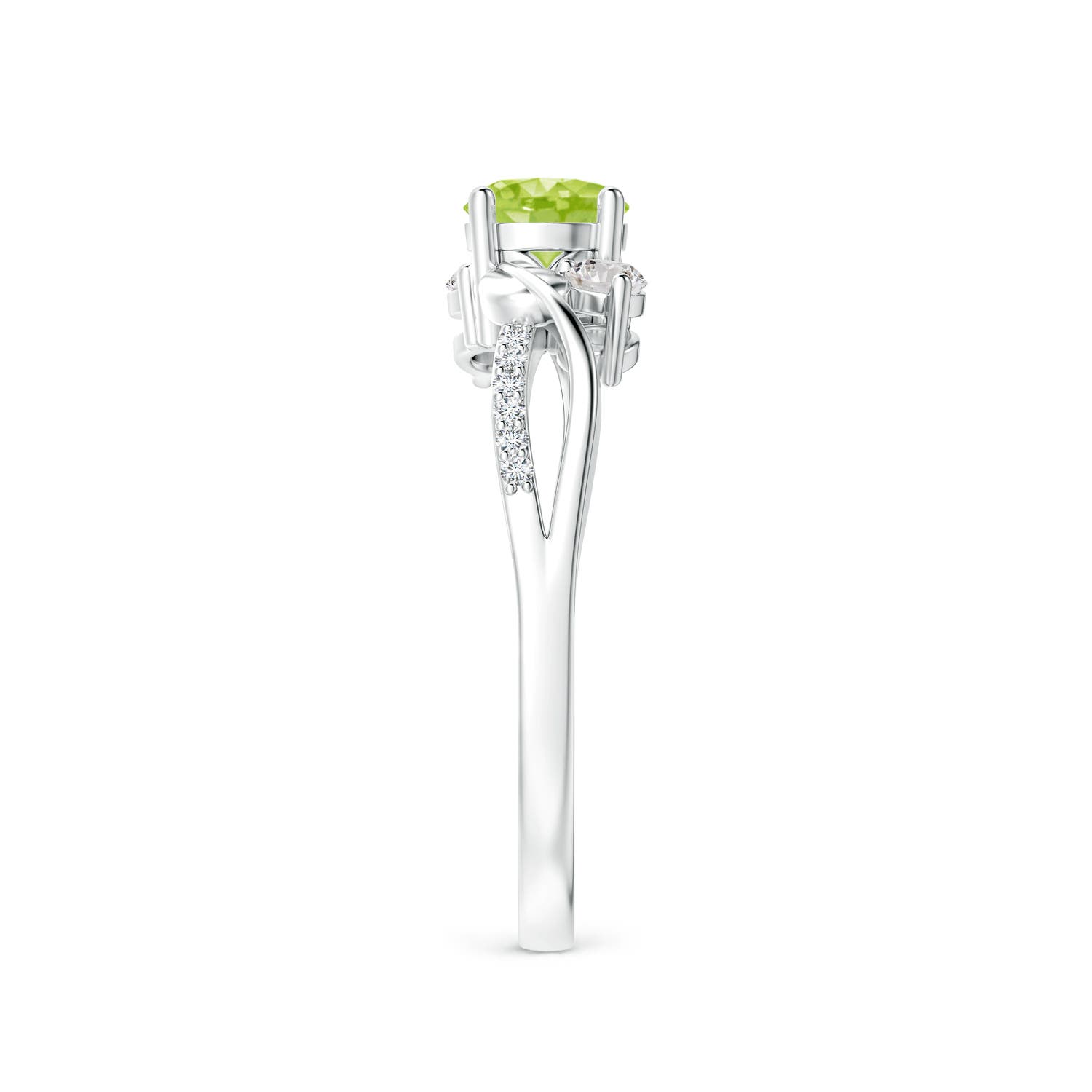 AA - Peridot / 0.75 CT / 14 KT White Gold