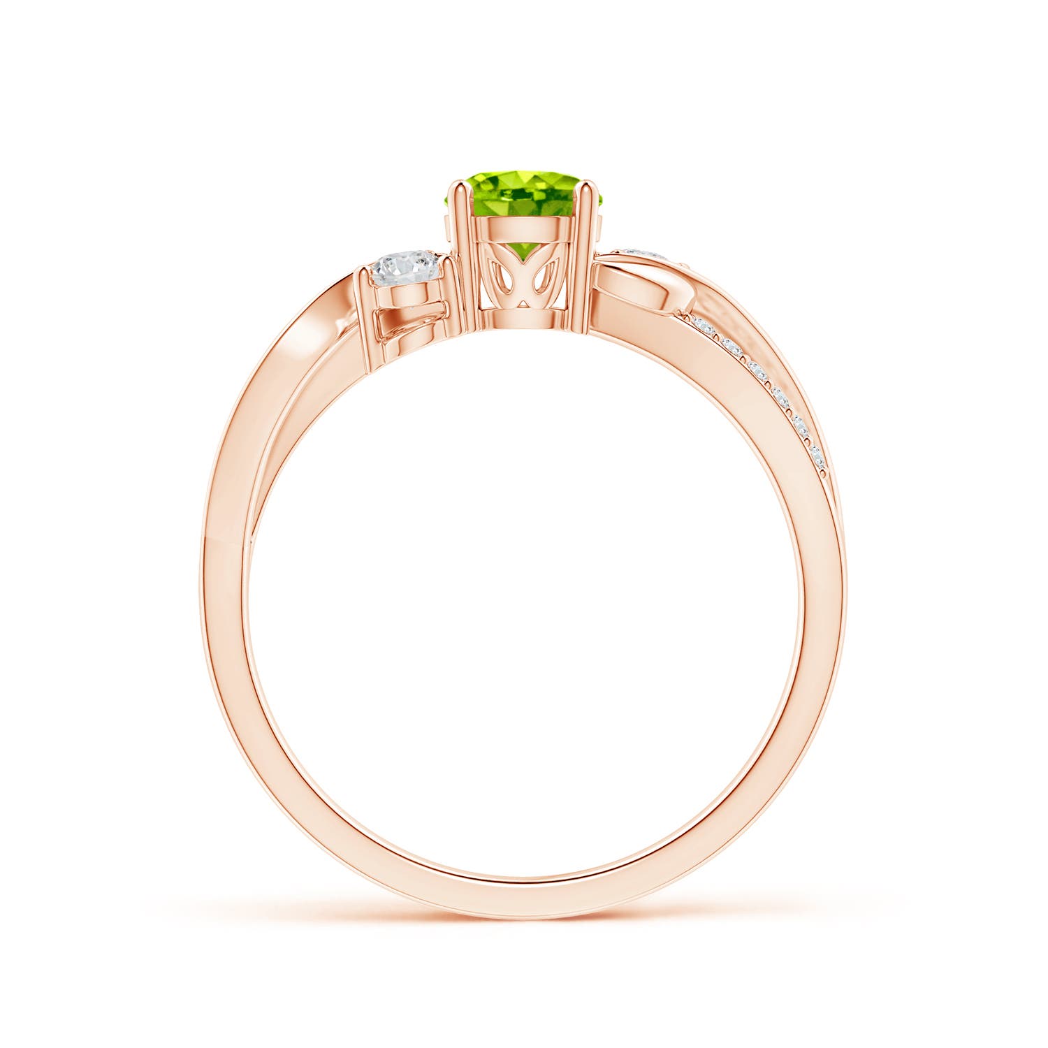 AAA - Peridot / 0.75 CT / 14 KT Rose Gold