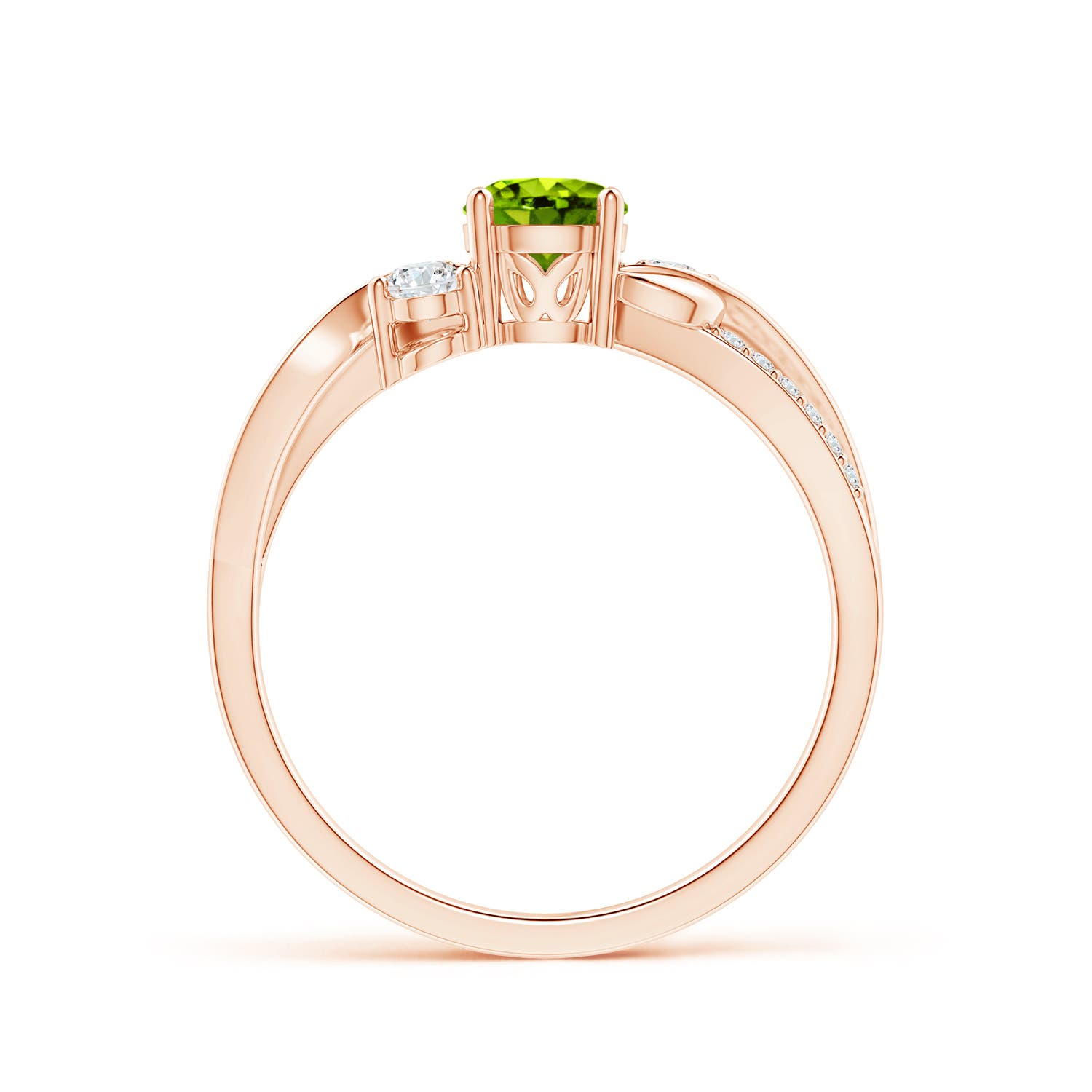 AAAA - Peridot / 0.75 CT / 14 KT Rose Gold