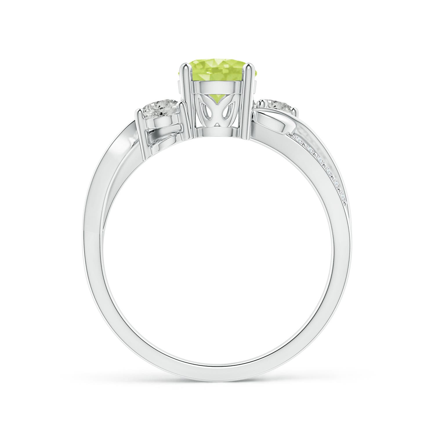 A - Peridot / 1.22 CT / 14 KT White Gold