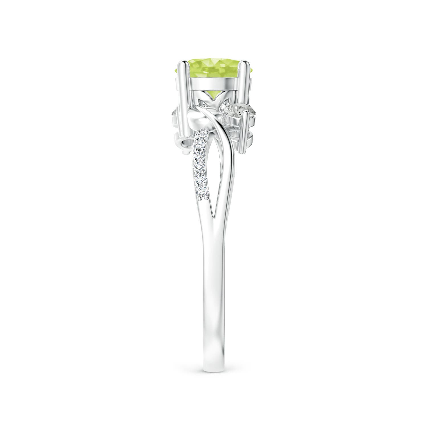 A - Peridot / 1.22 CT / 14 KT White Gold