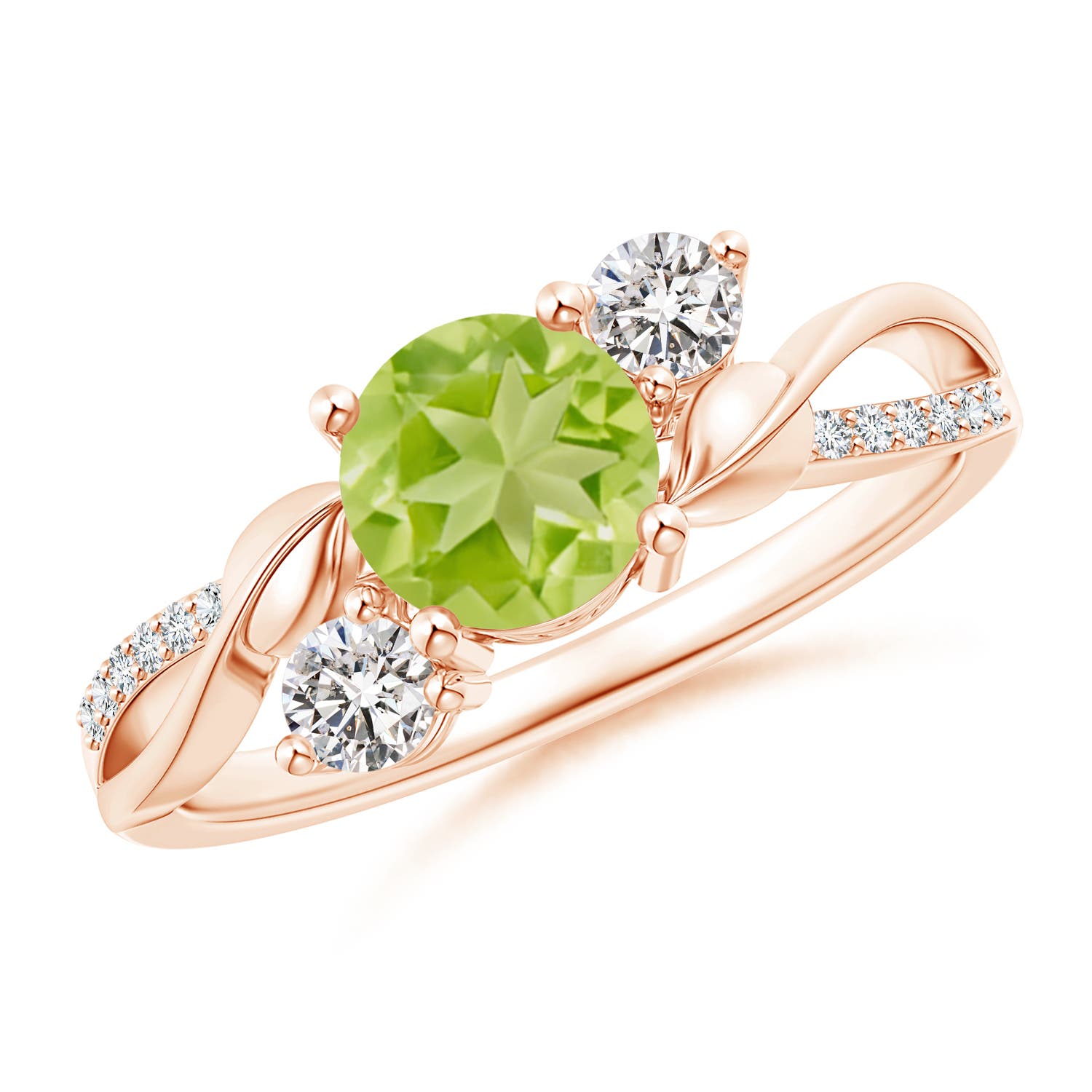 AA - Peridot / 1.22 CT / 14 KT Rose Gold