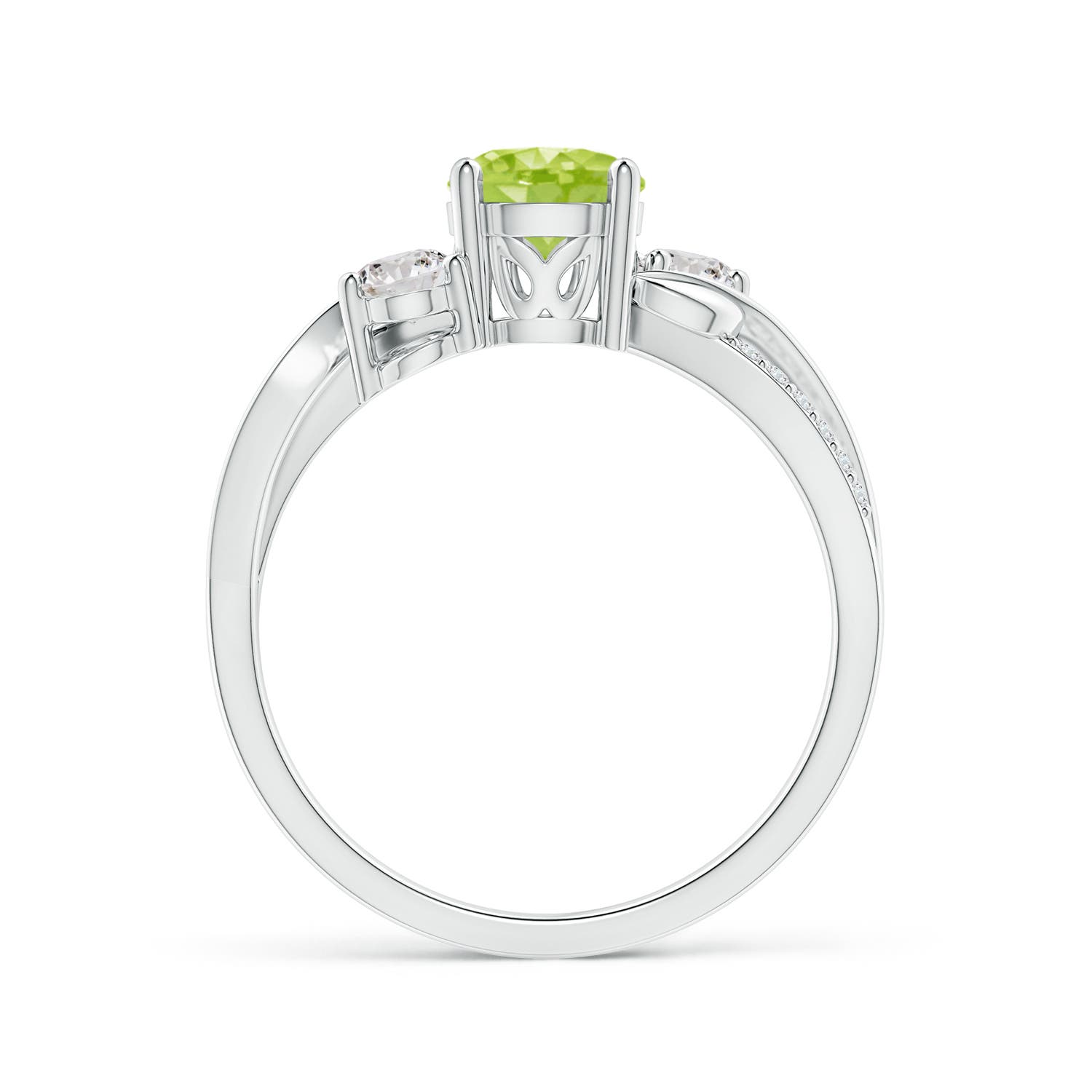 AA - Peridot / 1.22 CT / 14 KT White Gold