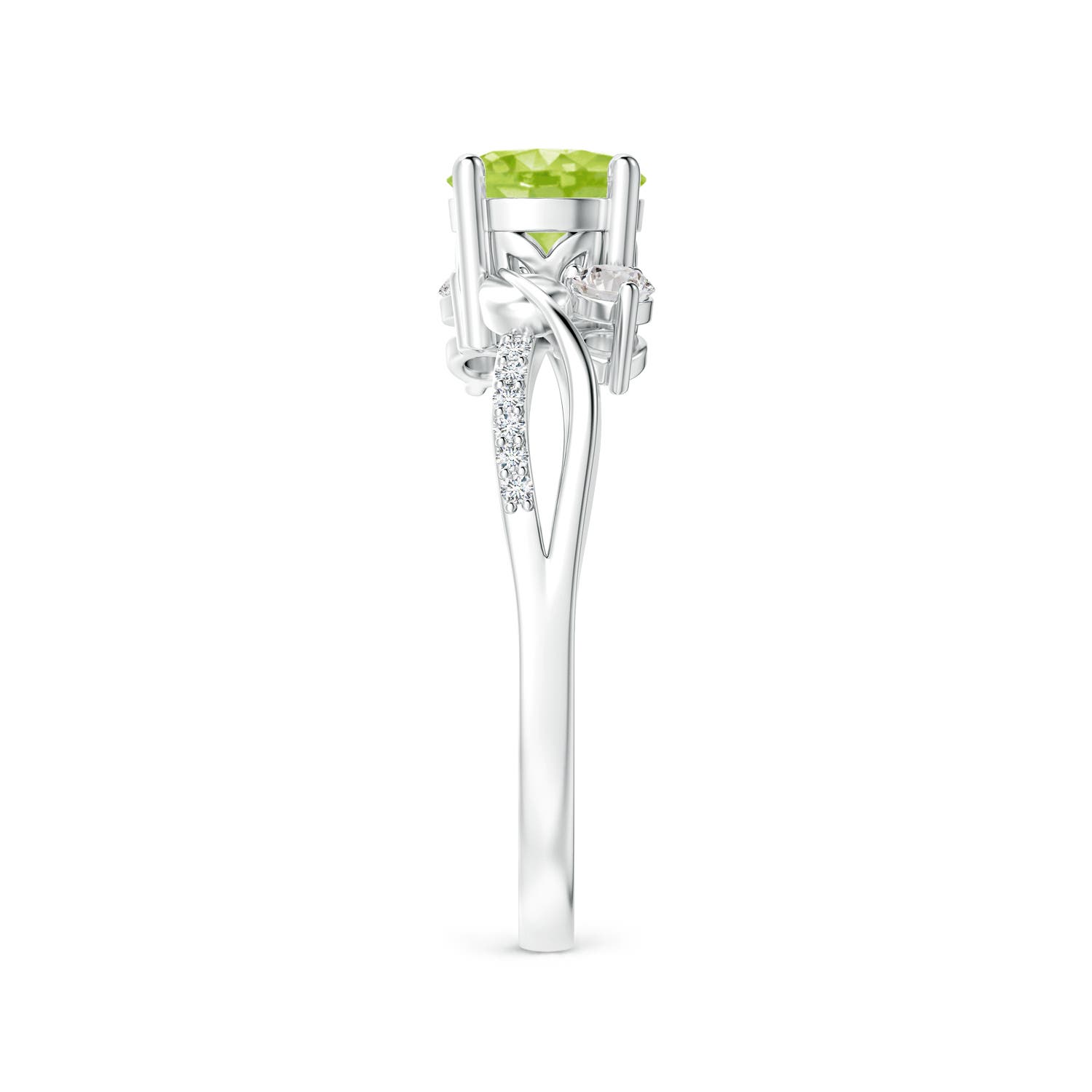 AA - Peridot / 1.22 CT / 14 KT White Gold